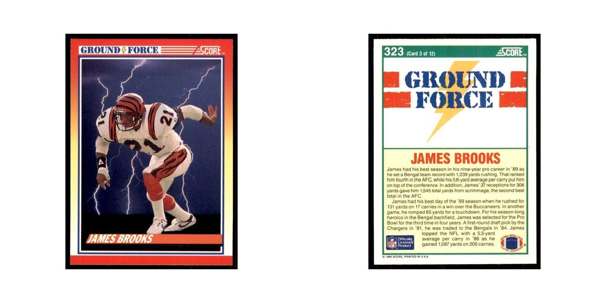 1990 Score James Brooks Bengals #323