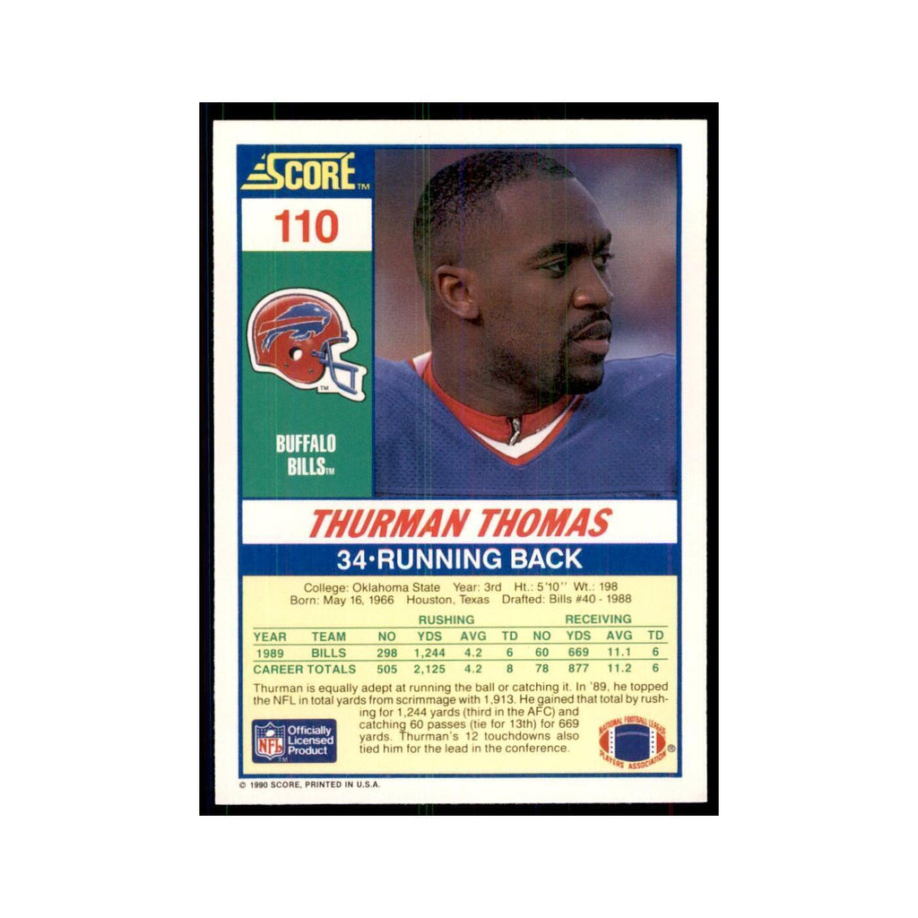 1990 Score Thurman Thomas Bills #110