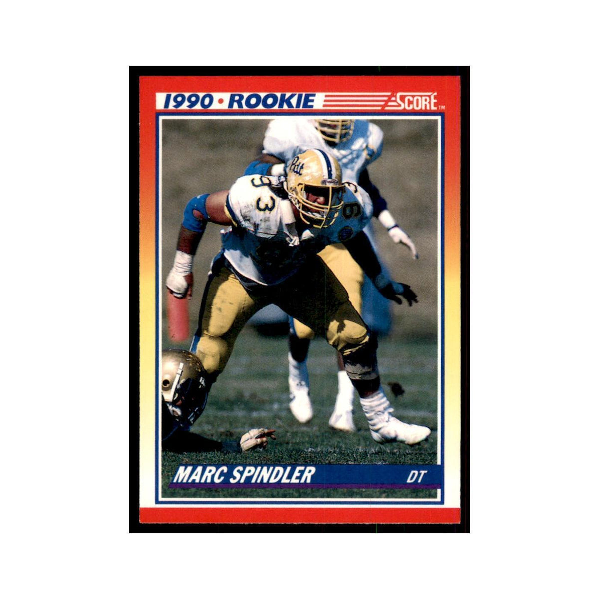 1990 Score Marc Spindler RC Pittsburgh Panthers #295