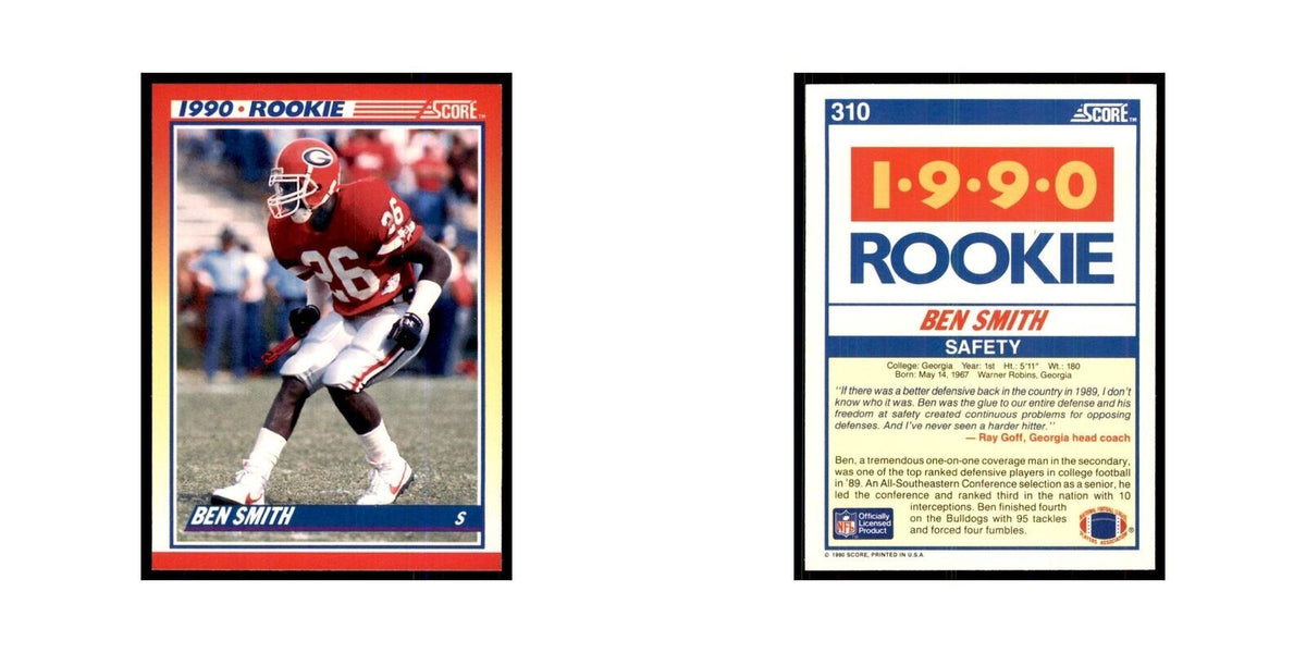 1990 Score Ben Smith RC Georgia Bulldogs #310