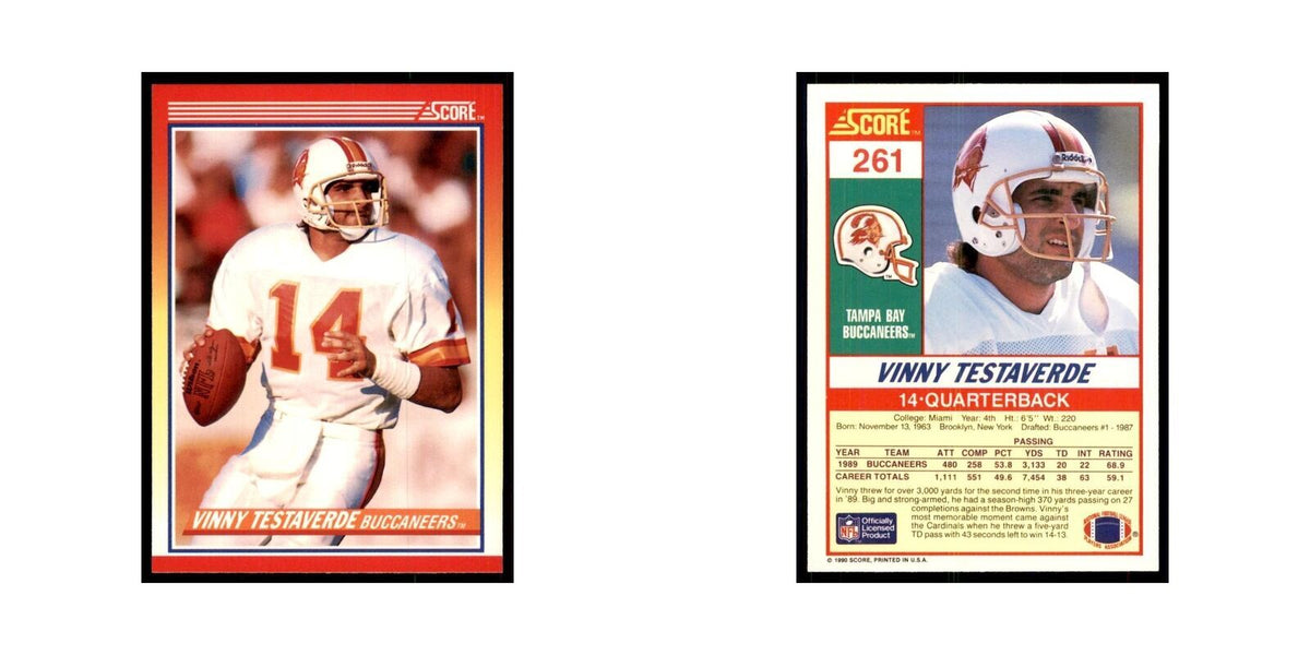 1990 Score Vinny Testaverde Buccaneers #261