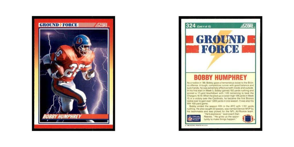 1990 Score Bobby Humphrey Broncos #324