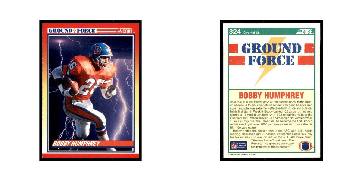 1990 Score Bobby Humphrey Broncos #324