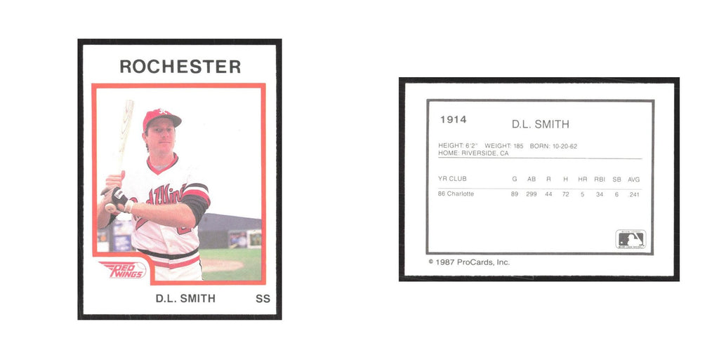 1987 ProCards Minor League D.L. Smith Rochester Red Wings #1914