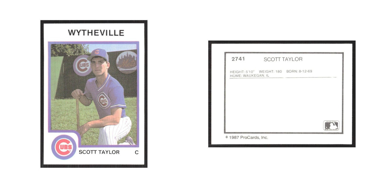 1987 ProCards Minor League Scott Taylor Wytheville Cubs #2741
