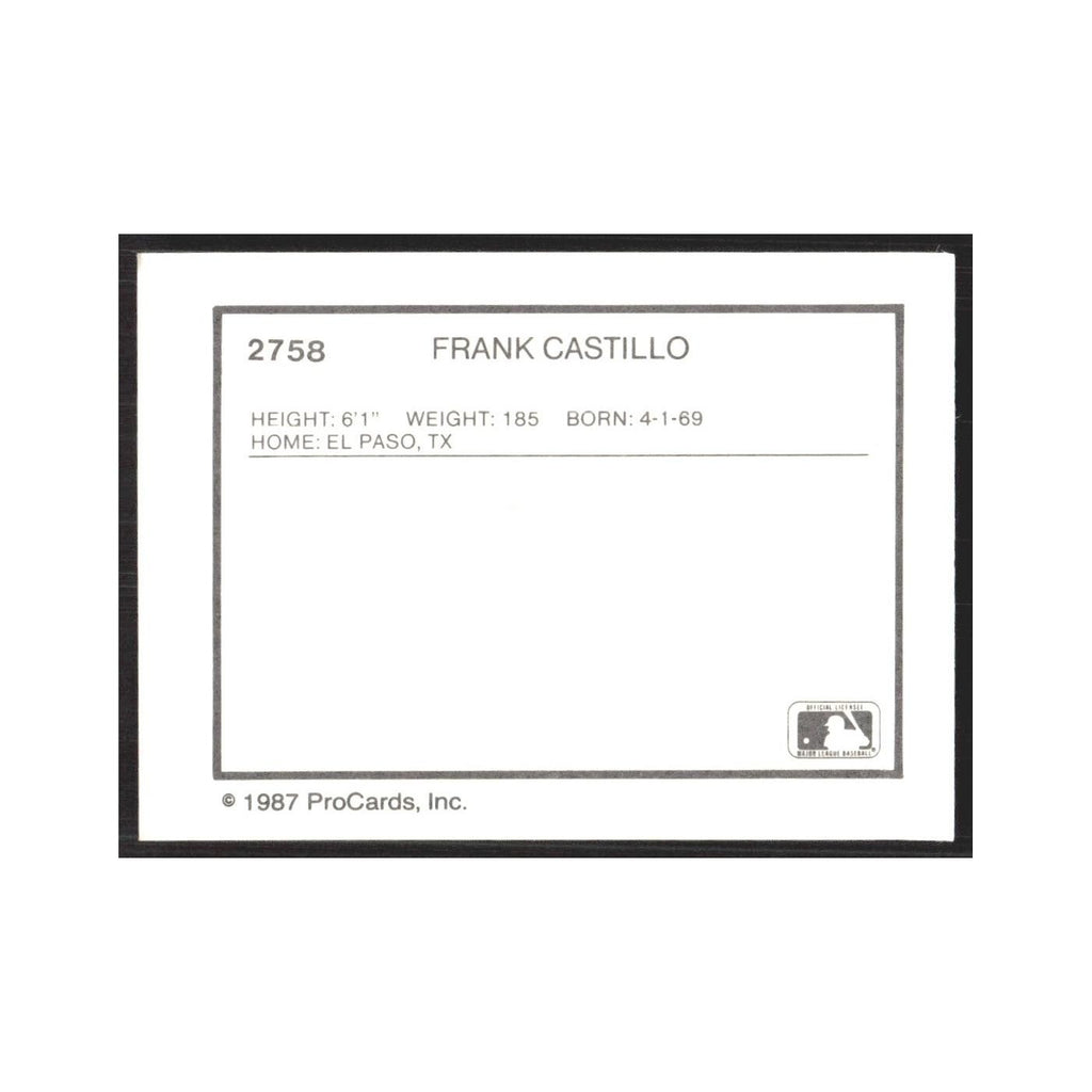 1987 ProCards Minor League Frank Castillo Wytheville Cubs #2758