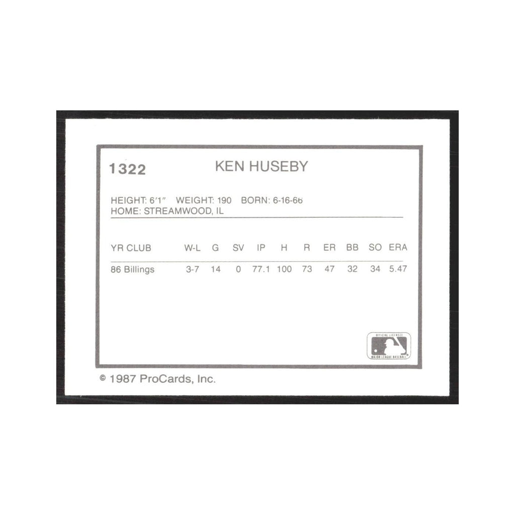 1987 ProCards Minor League Ken Huseby Tampa Tarpons #1322