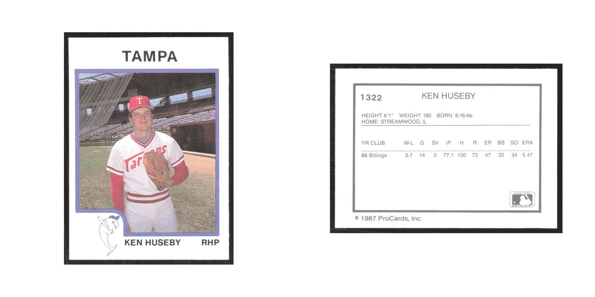 1987 ProCards Minor League Ken Huseby Tampa Tarpons #1322