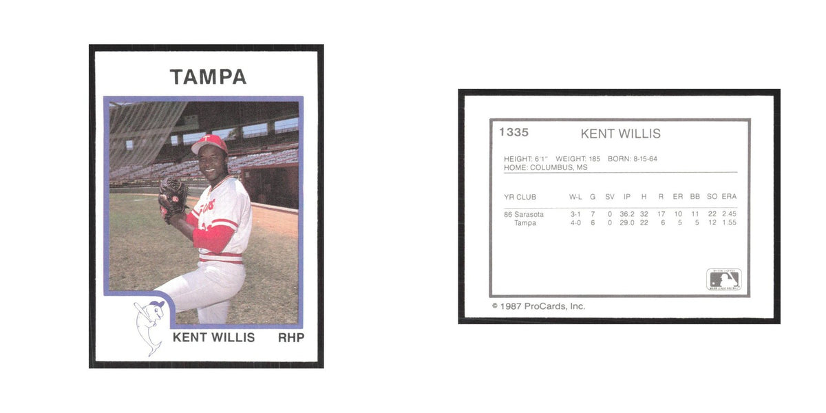 1987 ProCards Minor League Kent Willis Tampa Tarpons #1335