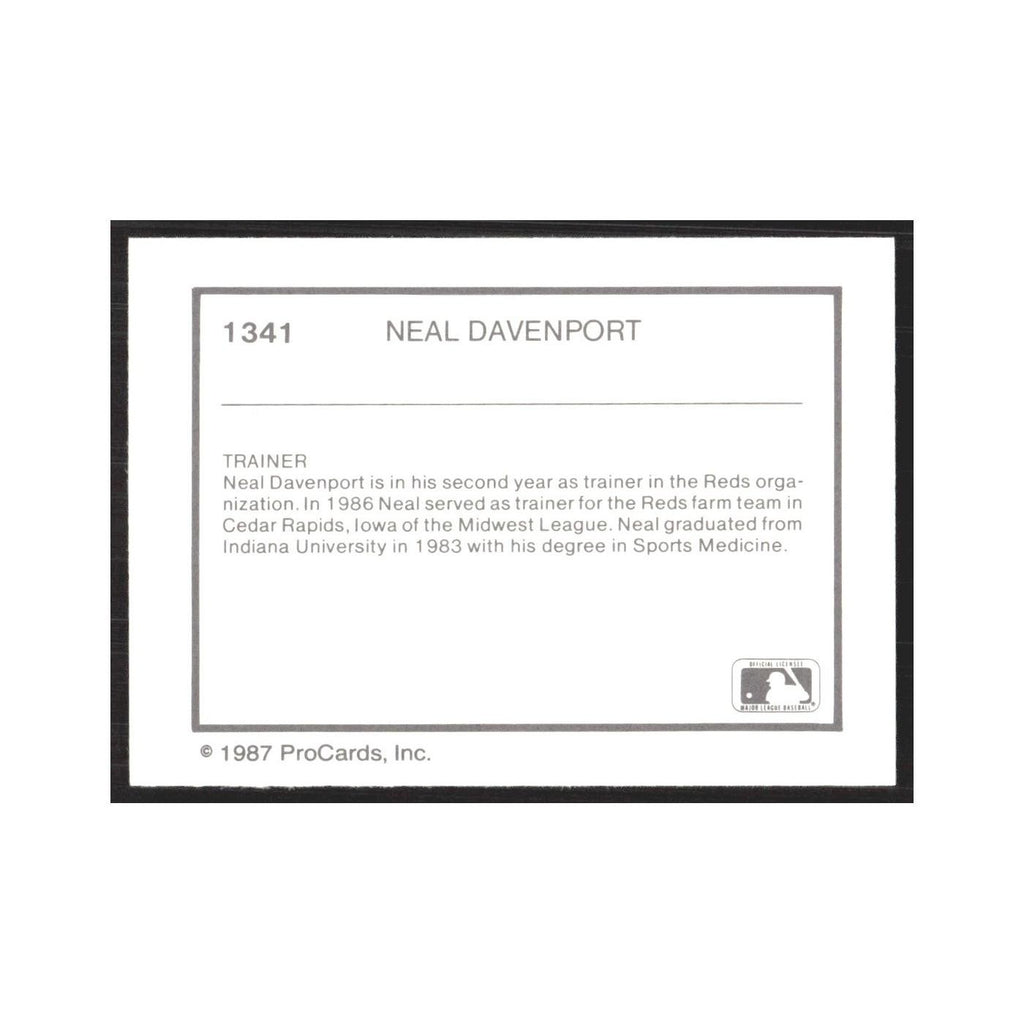 1987 ProCards Minor League Neal Davenport Tampa Tarpons #1341