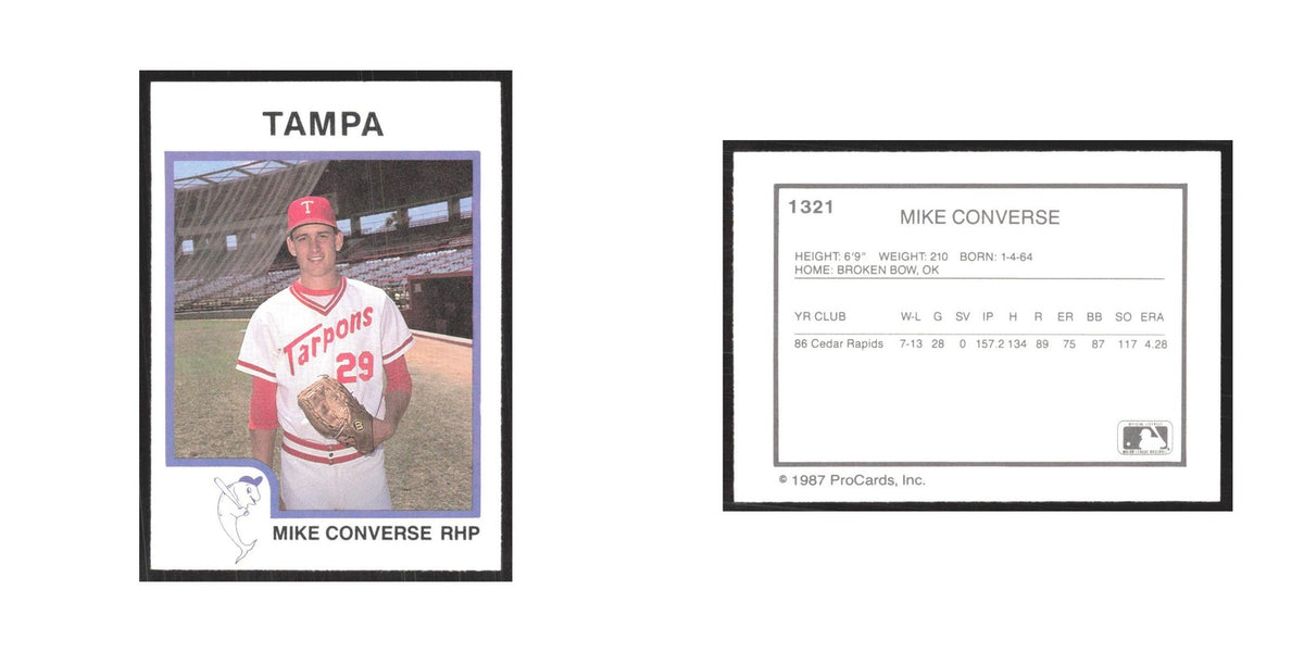 1987 ProCards Minor League Mike Converse Tampa Tarpons #1321