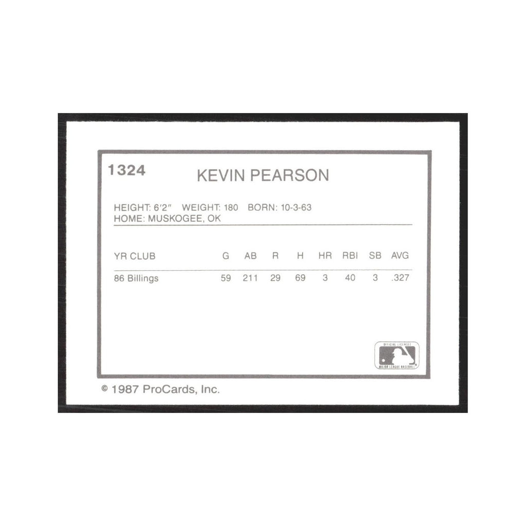 1987 ProCards Minor League Kevin Pearson Tampa Tarpons #1324