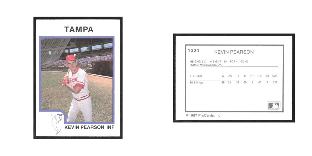 1987 ProCards Minor League Kevin Pearson Tampa Tarpons #1324