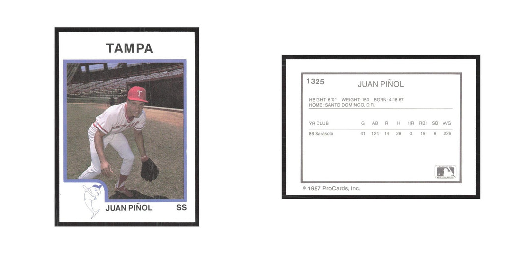 1987 ProCards Minor League Juan Pinol Tampa Tarpons #1325