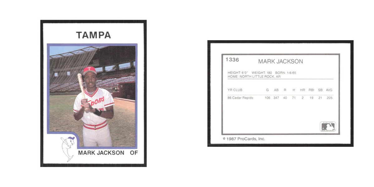 1987 ProCards Minor League Mark Jackson Tampa Tarpons #1336