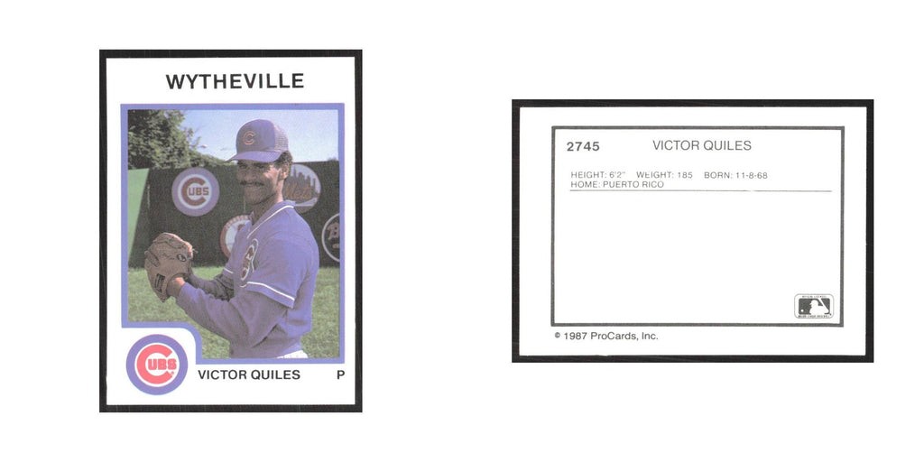 1987 ProCards Minor League Victor Quiles Wytheville Cubs #2745