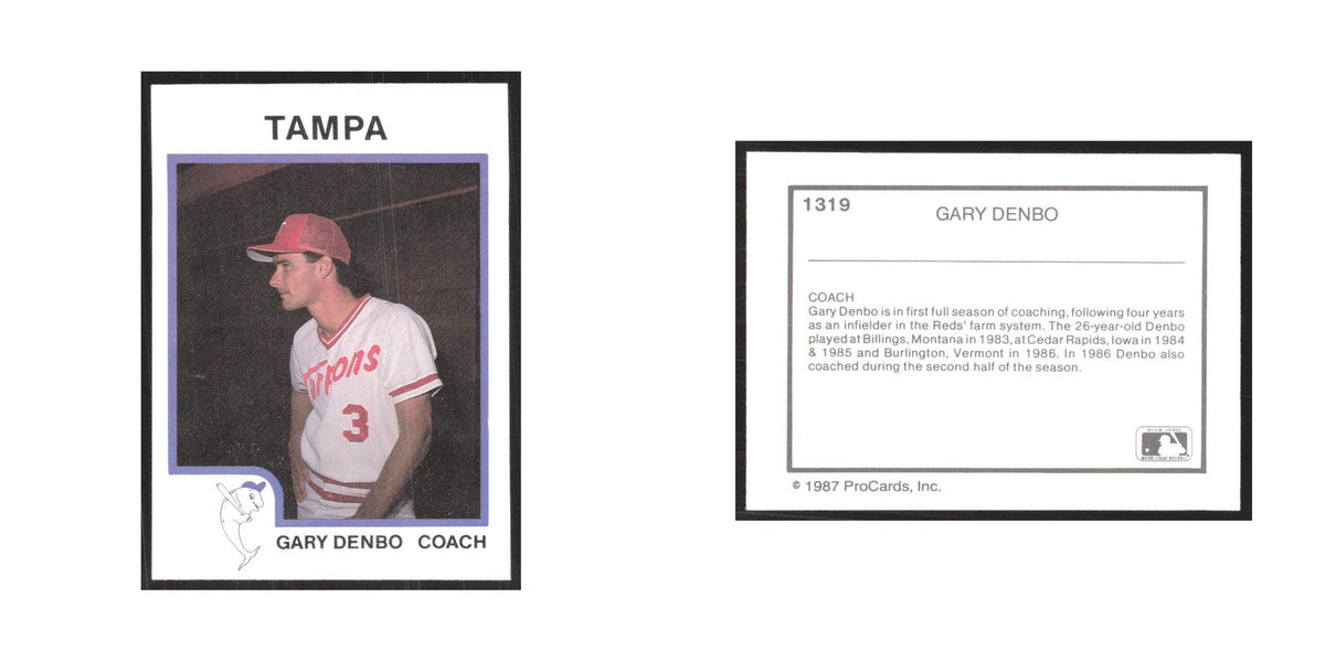 1987 ProCards Minor League Gary Denbo Tampa Tarpons #1319