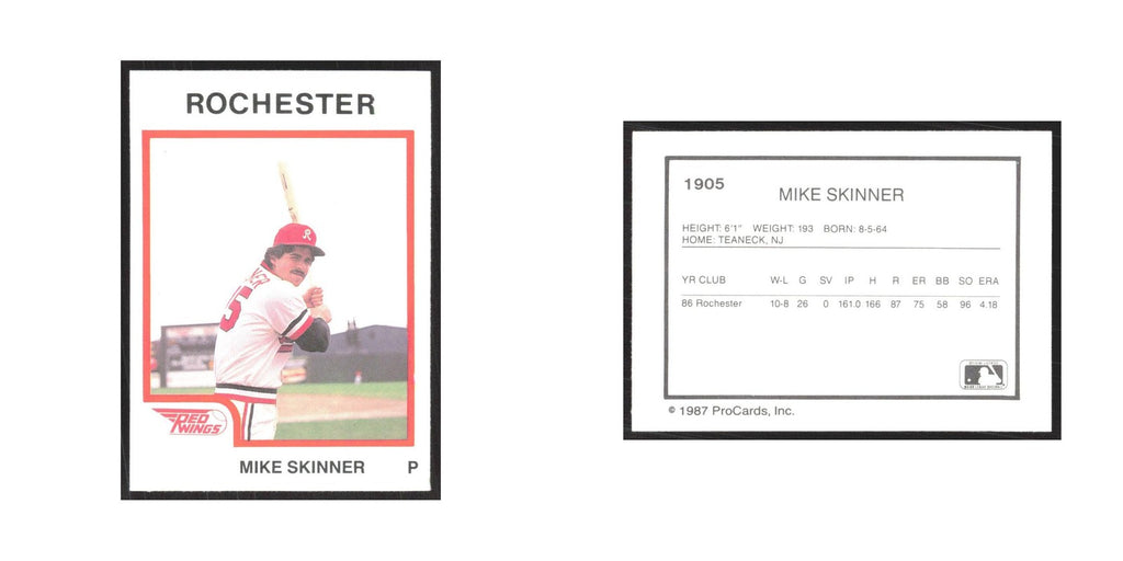 1987 ProCards Minor League Mike Skinner Rochester Red Wings #1905
