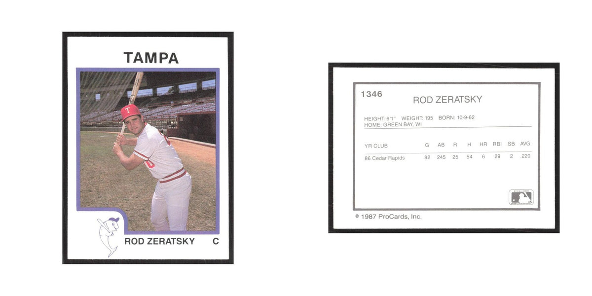 1987 ProCards Minor League Rod Zeratsky Tampa Tarpons #1346