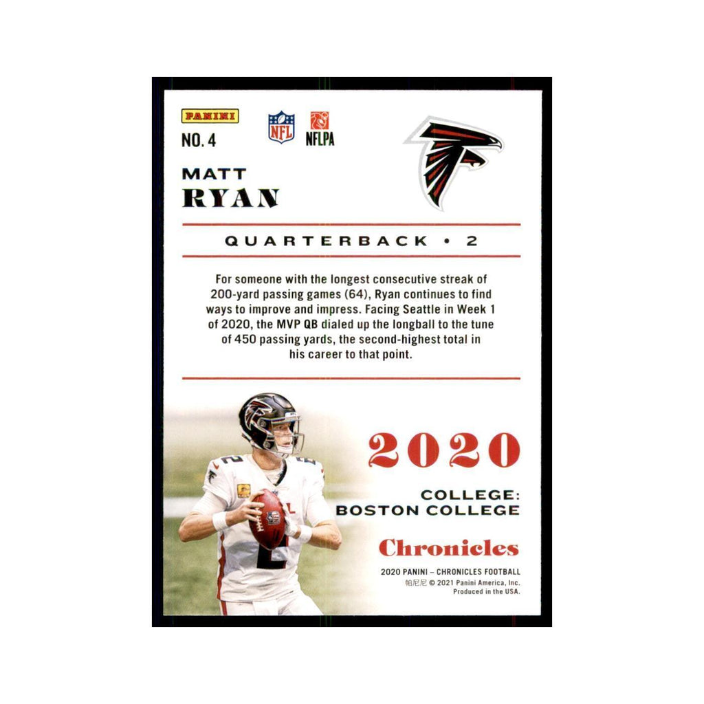 2020 Panini Chronicles Matt Ryan Falcons #4