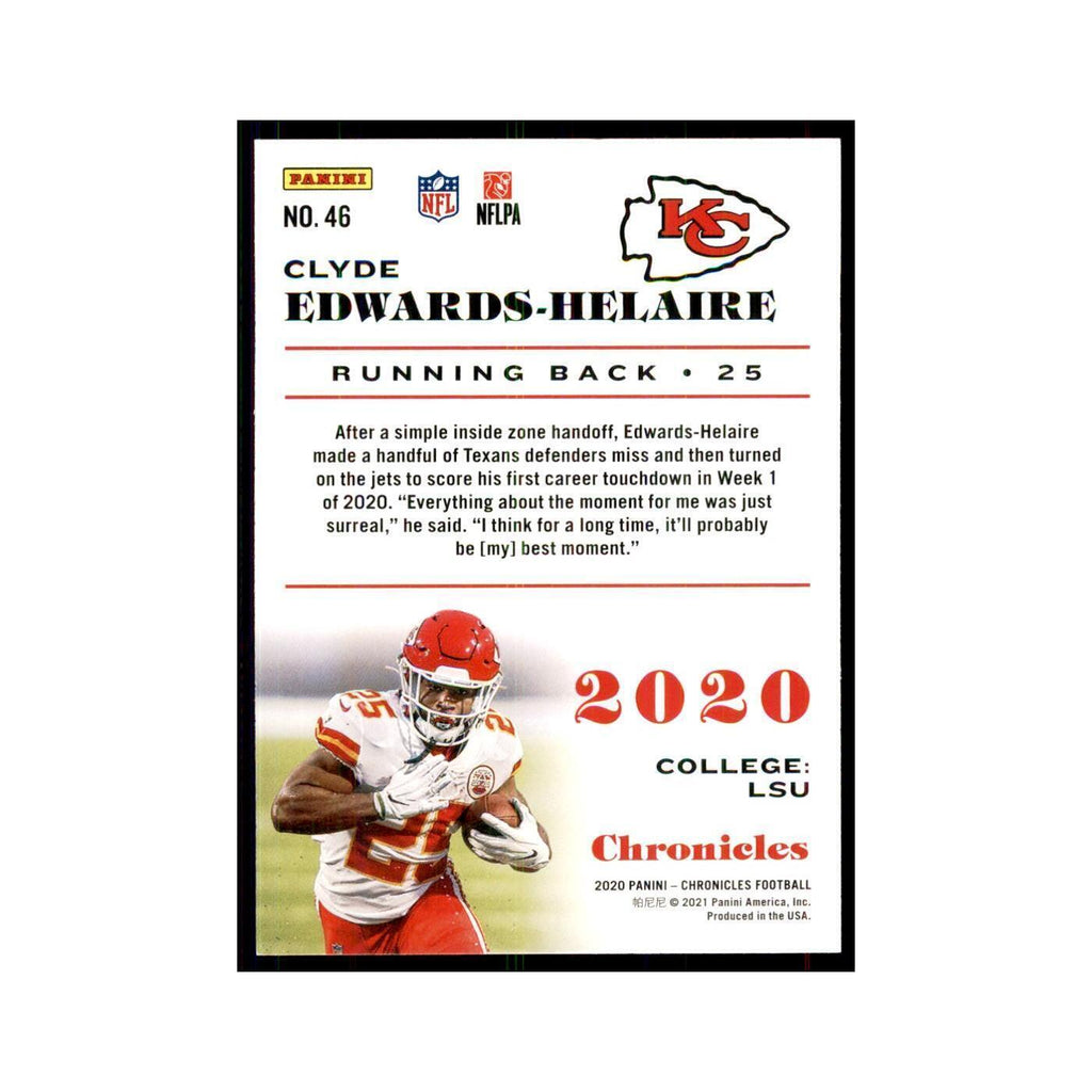 2020 Panini Chronicles Clyde Edwards-Helaire Chiefs #46