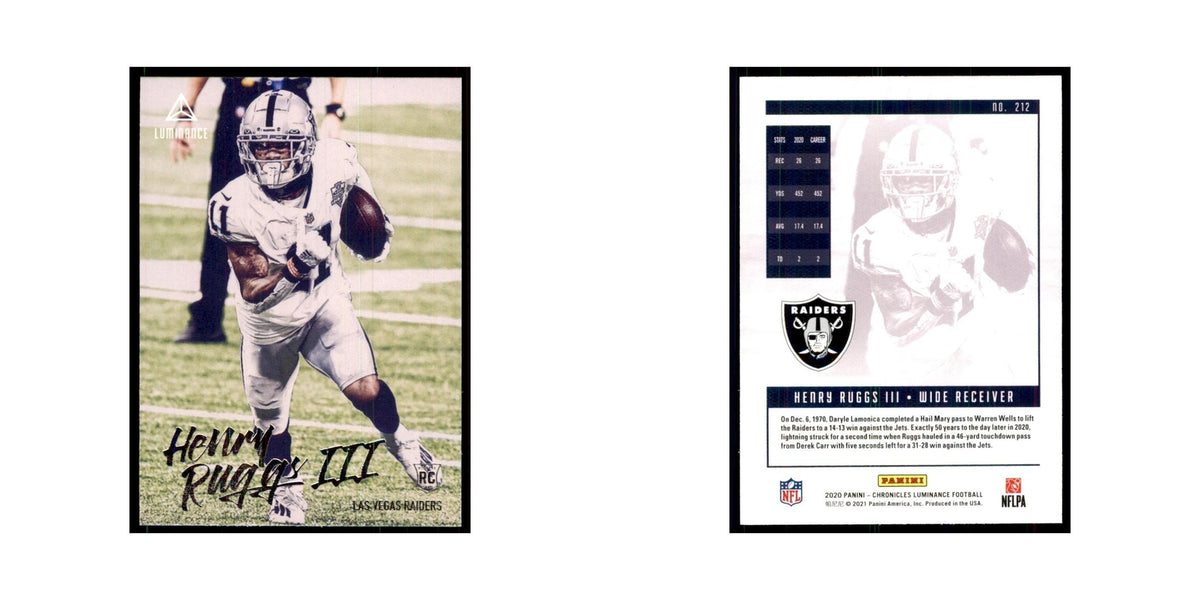 2020 Panini Chronicles Luminance Update Rookies Henry Ruggs III RC Raiders #212
