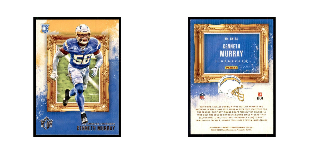 2020 Panini Chronicles Gridiron Kings Kenneth Murray RC Chargers #GK-34