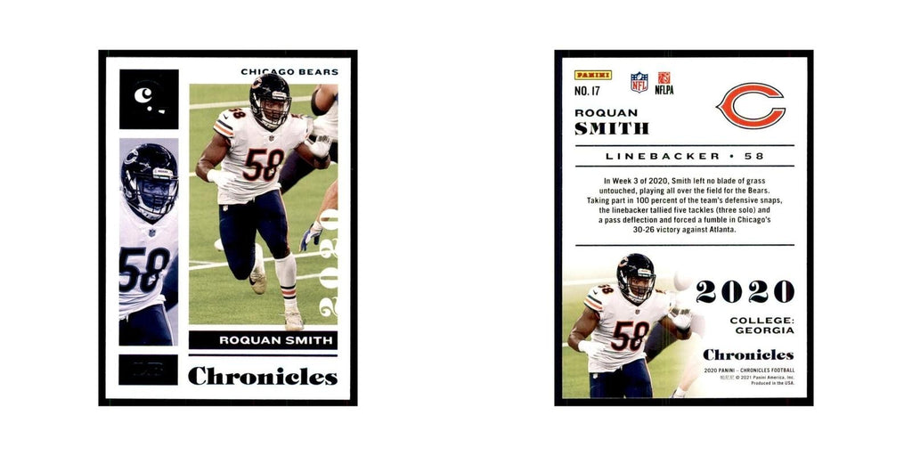 2020 Panini Chronicles Roquan Smith Bears #17