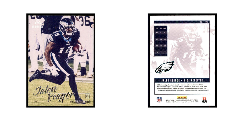 2020 Panini Chronicles Luminance Update Rookies Jalen Reagor RC Eagles #221