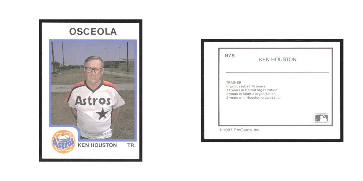 1987 ProCards Minor League Ken Houston Osceola Astros #975