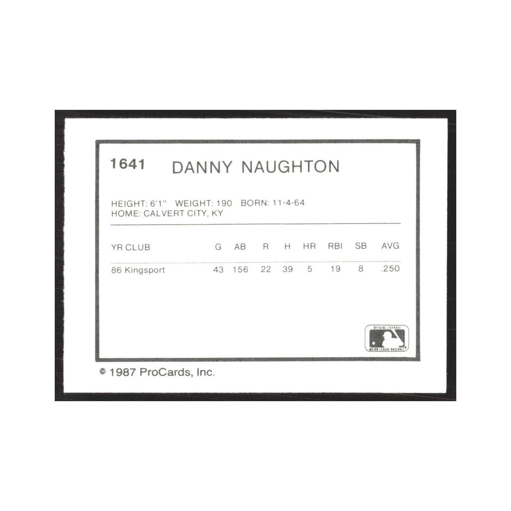 1987 ProCards Minor League Danny Naughton Columbia Mets #1641
