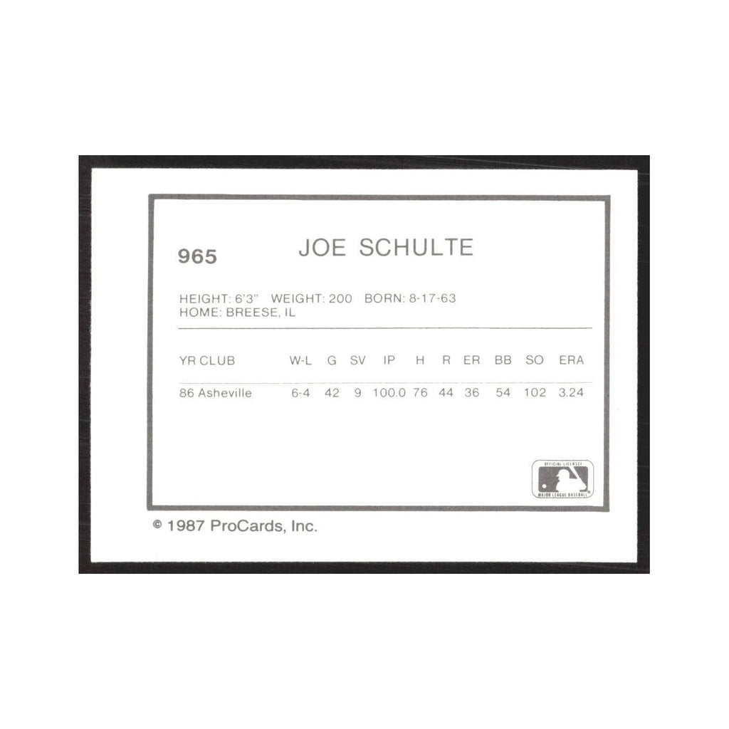 1987 ProCards Minor League Joe Schulte Osceola Astros #965