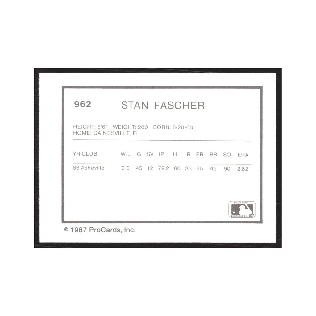 1987 ProCards Minor League Stan Fascher Osceola Astros #962