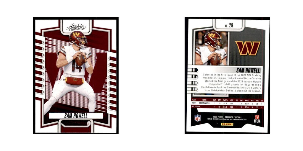 2023 Panini Absolute Sam Howell Commanders #29