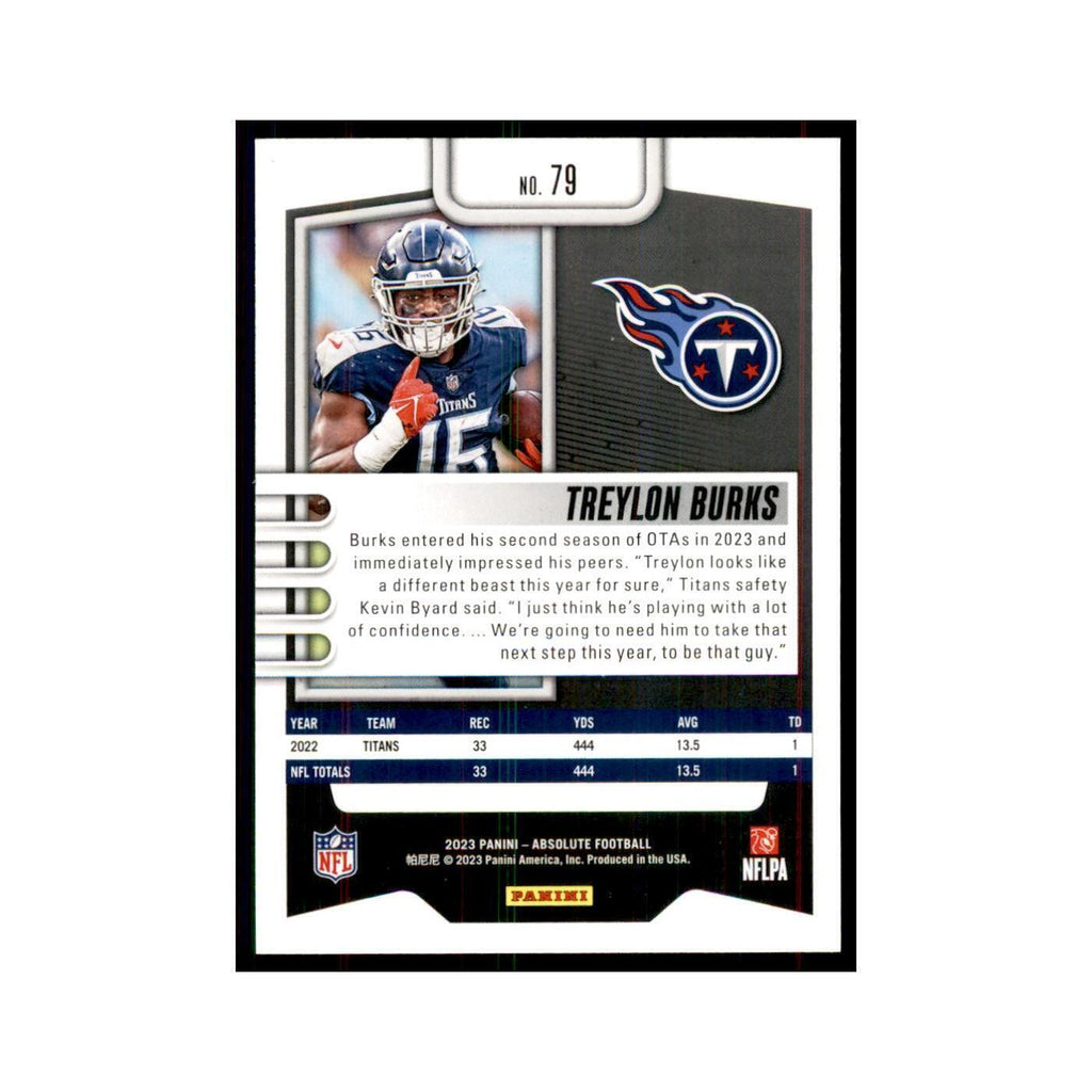 2023 Panini Absolute Treylon Burks Titans #79