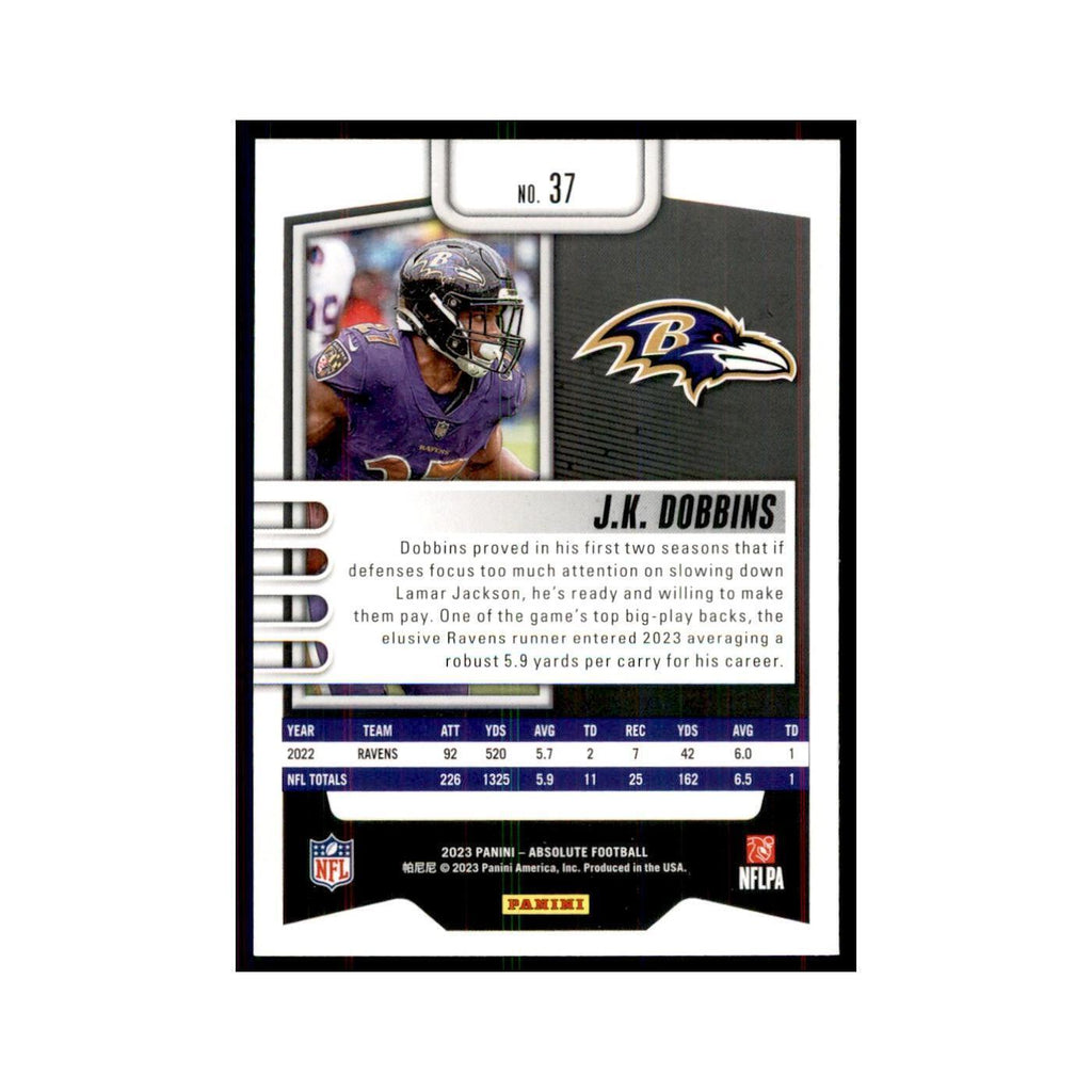 2023 Panini Absolute J.K. Dobbins Ravens #37
