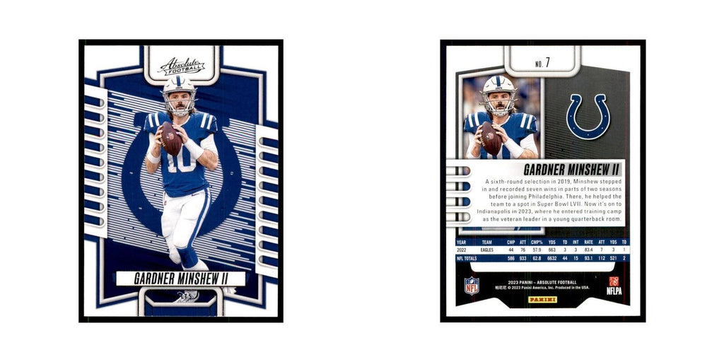 2023 Panini Absolute Gardner Minshew II Colts #7