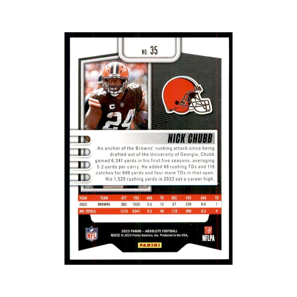 2023 Panini Absolute Nick Chubb Browns #35
