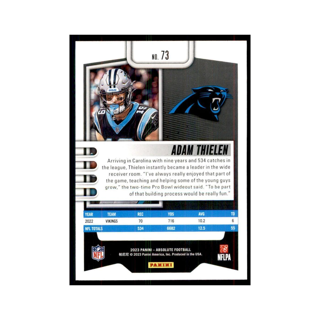 2023 Panini Absolute Adam Thielen Panthers #73