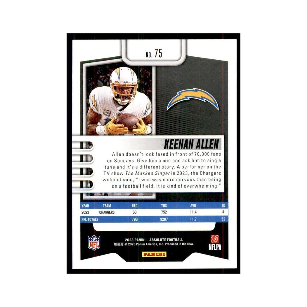 2023 Panini Absolute Keenan Allen Chargers #75