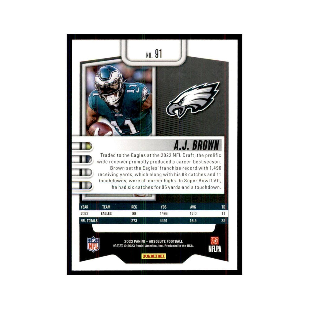 2023 Panini Absolute A.J. Brown Eagles #91