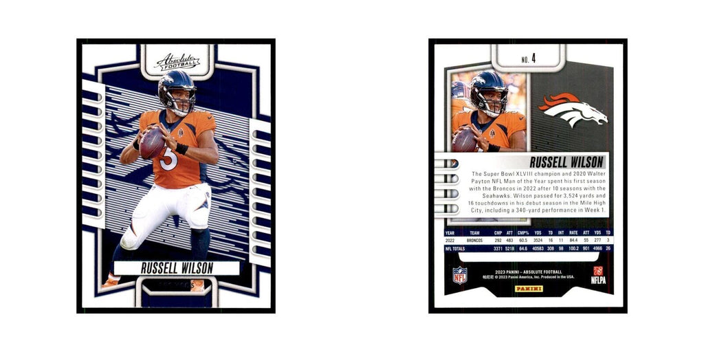 2023 Panini Absolute Russell Wilson Broncos #4