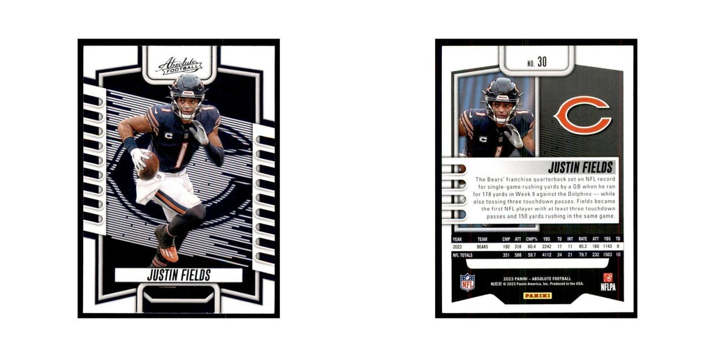 2023 Panini Absolute Justin Fields Bears #30