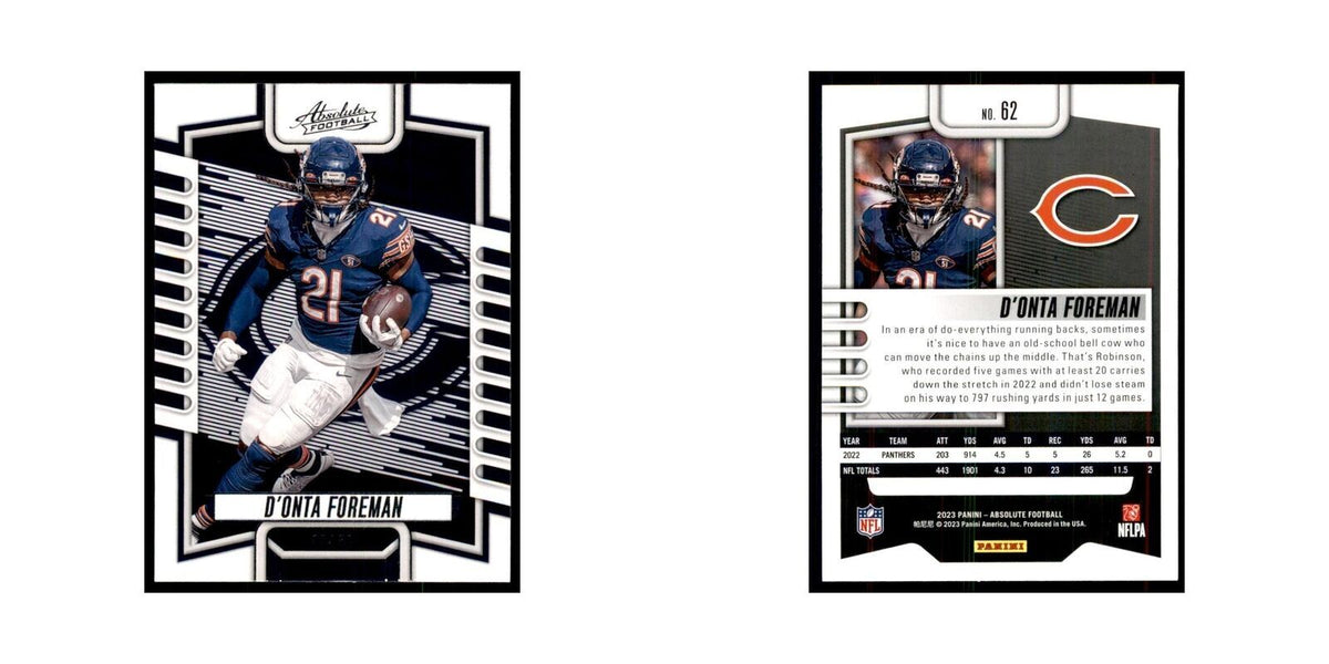 2023 Panini Absolute D Onta Foreman Bears #62