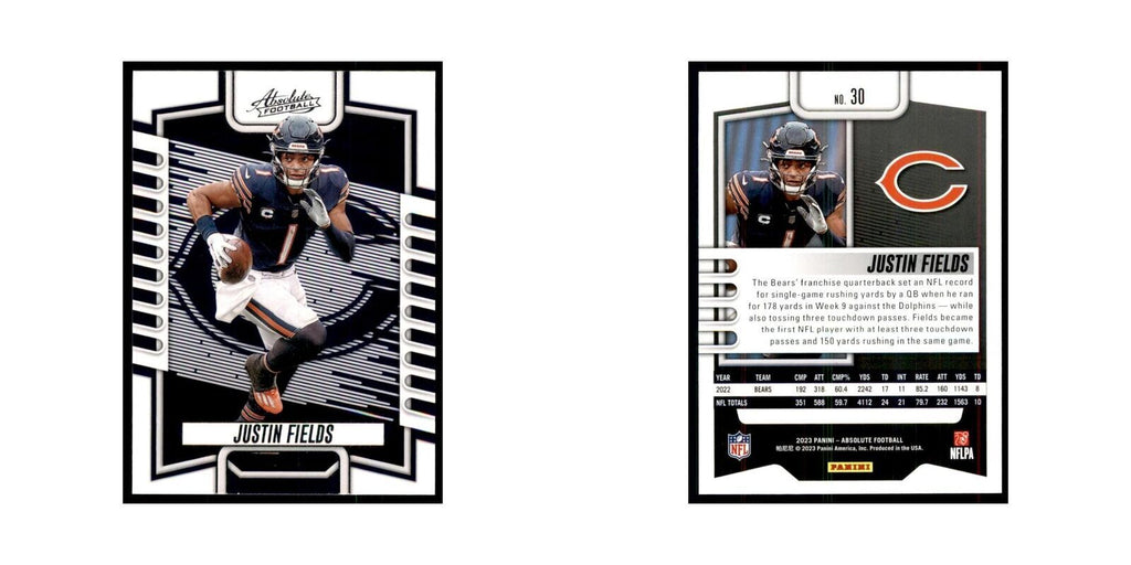 2023 Panini Absolute Justin Fields Bears #30