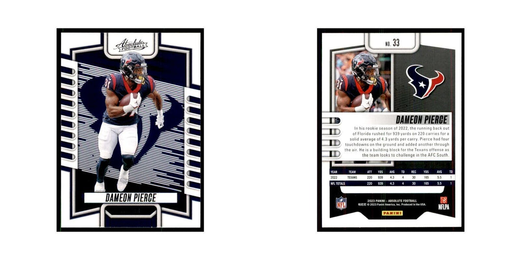 2023 Panini Absolute Dameon Pierce Texans #33
