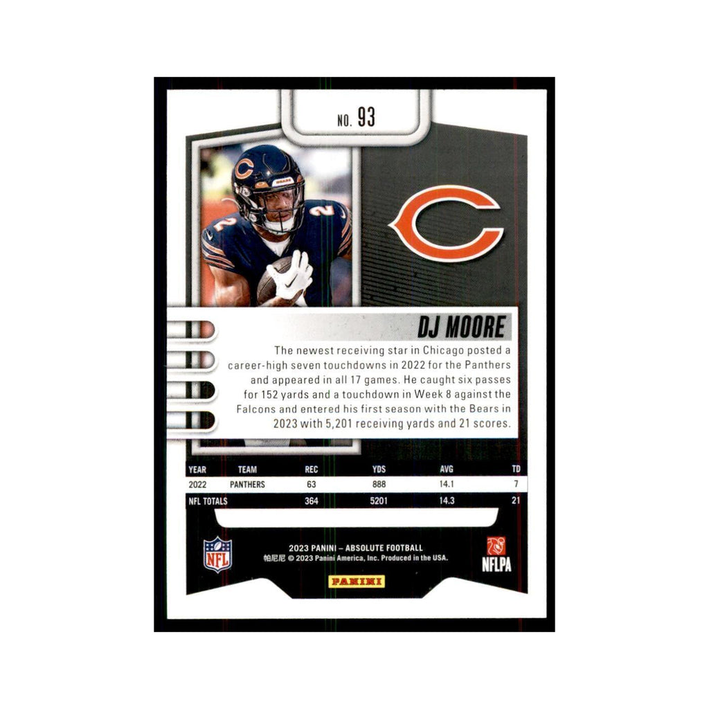 2023 Panini Absolute DJ Moore Bears #93