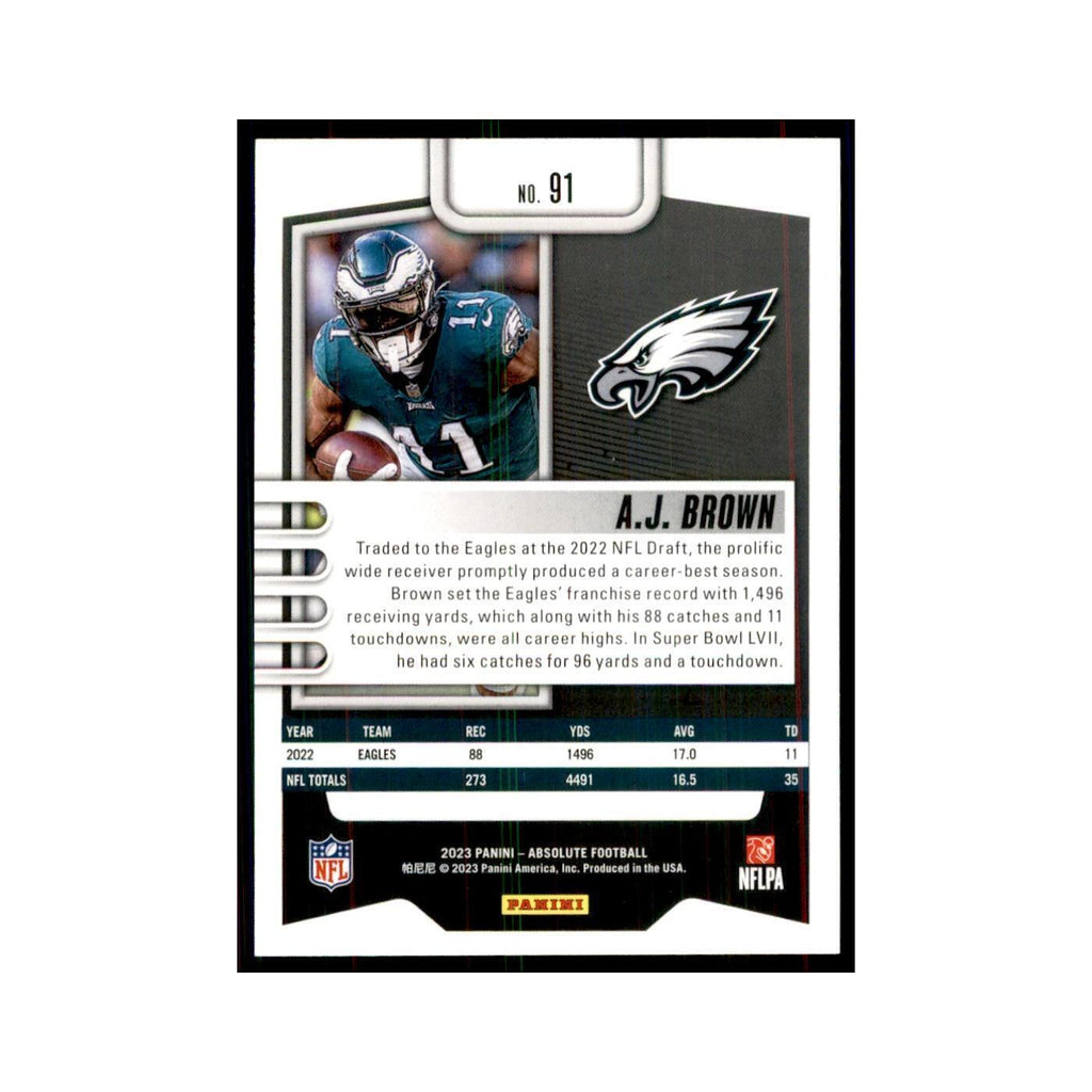 2023 Panini Absolute A.J. Brown Eagles #91
