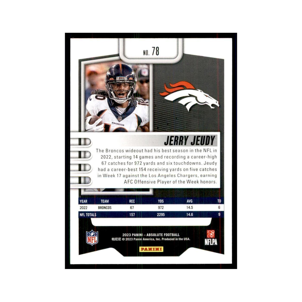 2023 Panini Absolute Jerry Jeudy Broncos #78