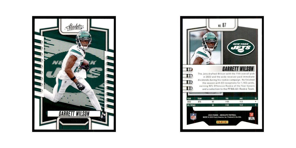 2023 Panini Absolute Garrett Wilson Jets #87